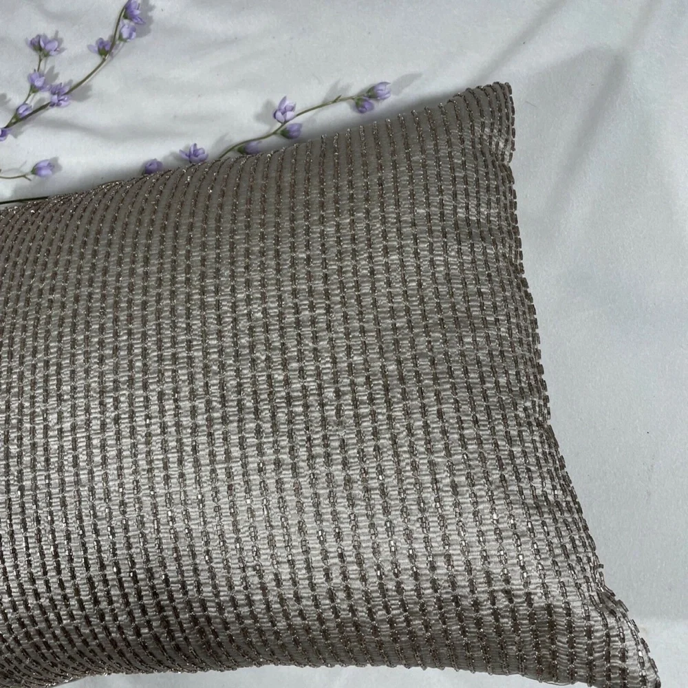 NEW Beaded Decorative Pillow for‎ Hudson Park Connettiva [ 20 X 16 In ]